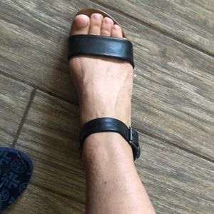 Rock and candy black sandals